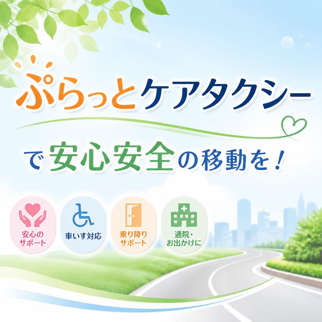 「ぷらっとケアタクシー」で安心安全の移動を！