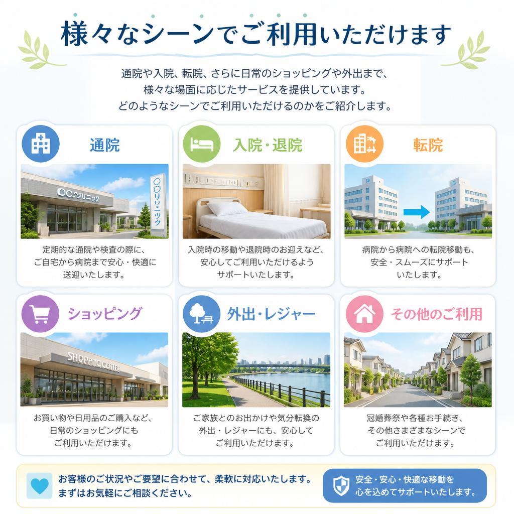 様々な移動シーンに対応