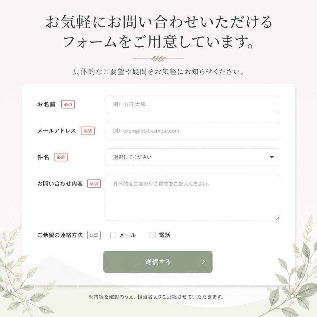 お問い合わせはこちら