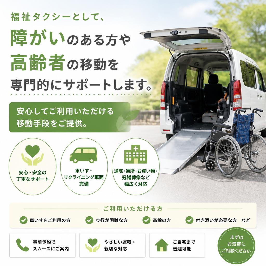 心強い福祉タクシーサービス