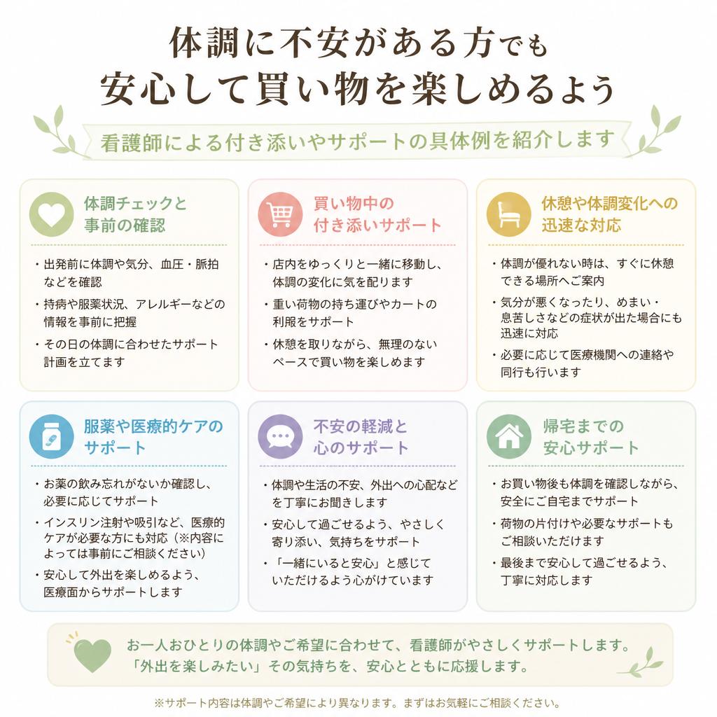 買い物も楽しくサポート