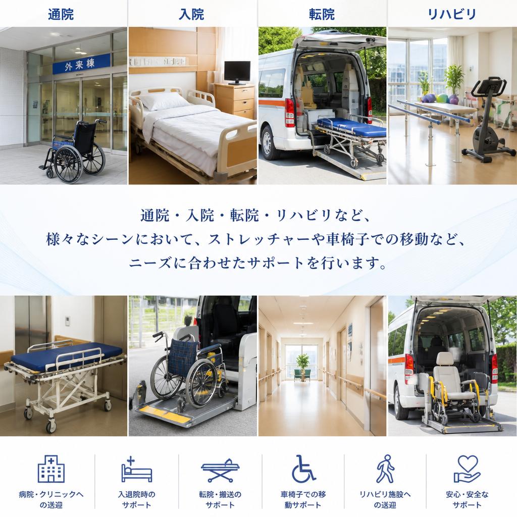 幅広い移動サービス