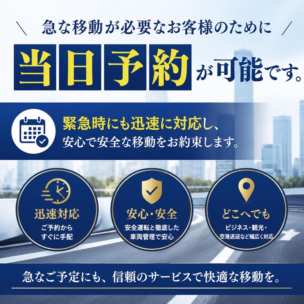 安心の当日予約サービス
