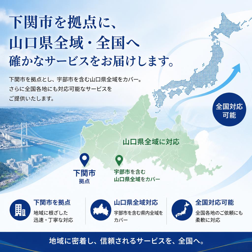 下関市・山口県対応の広範囲サービス
