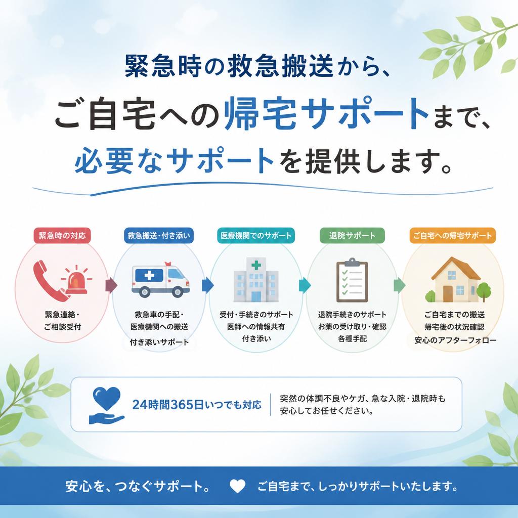 緊急・救急搬送にも対応